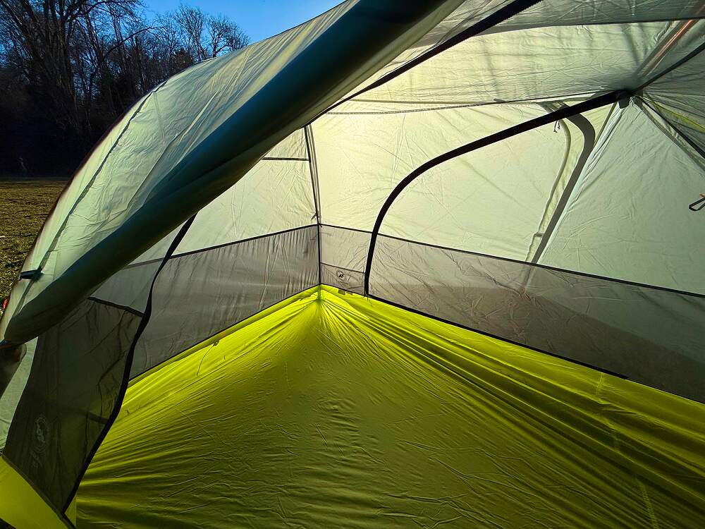 Big Agnes Tiger Wall UL-6 view from vestibule to head end