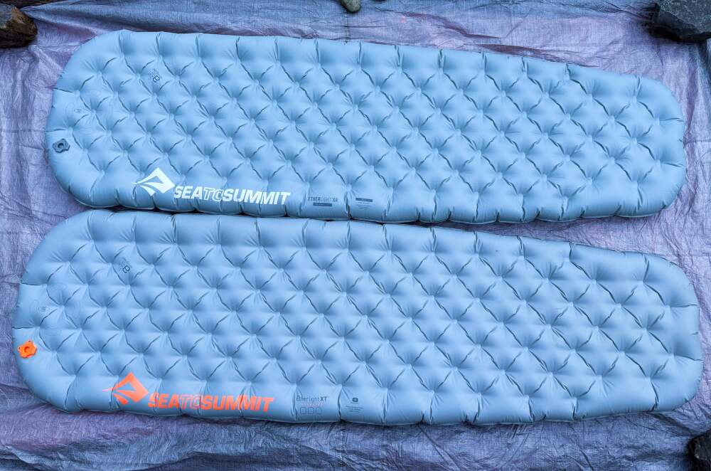 Sea to Summit Etherlight new vs old xr vs xt