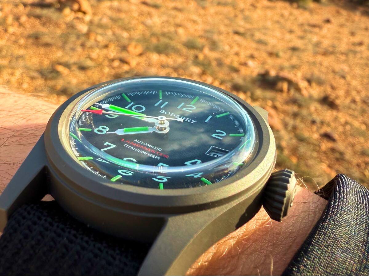 Boderry Landmaster Watch-9 domed sapphire crystal