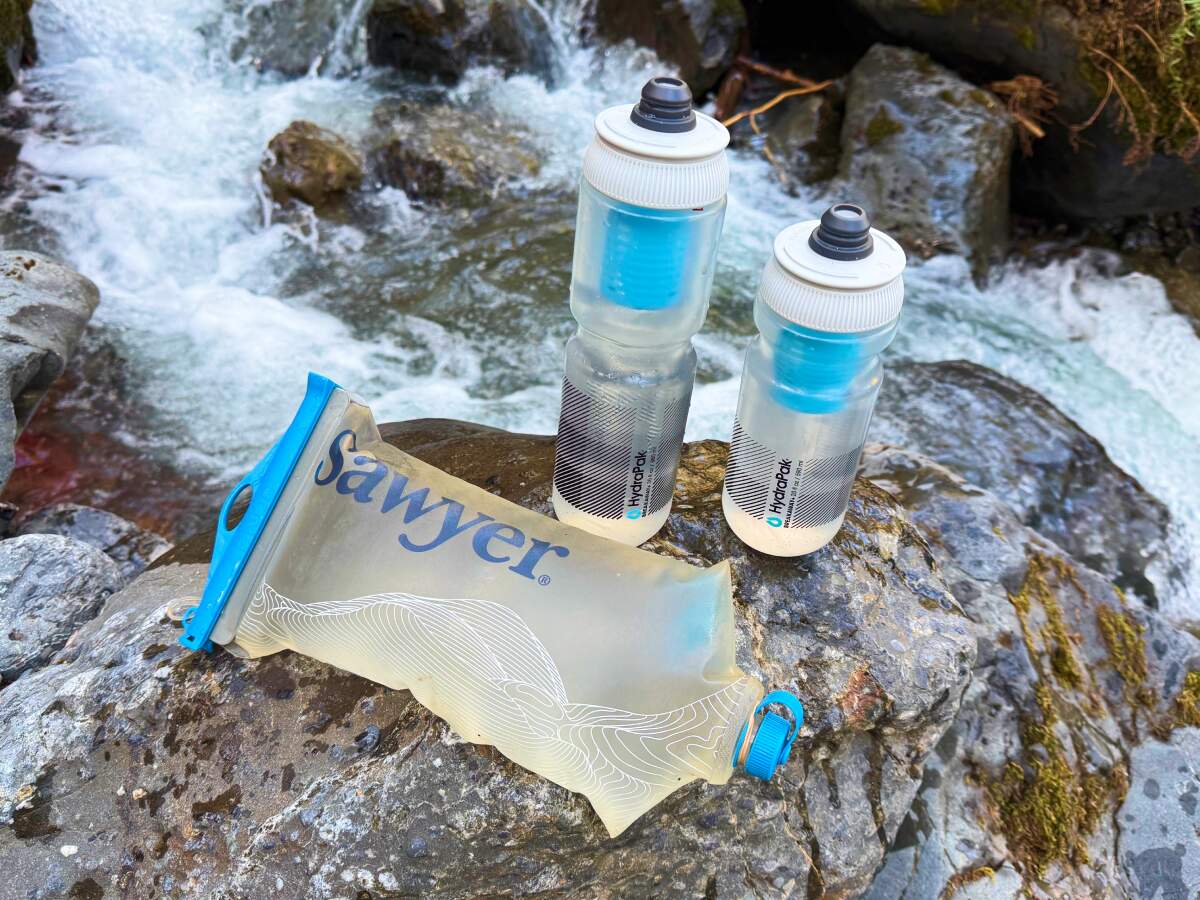 HydraPak Breakaway Review-2 hydrapak breakaway bottles next to cnoc vectoX