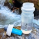 hydrapak breakaway filter and bottle next to river
