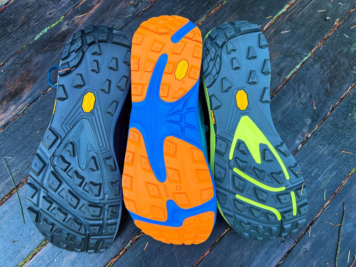 Topo Ultraventure vs Terraventure vs Mtn Racer-11 close up on outsole tread