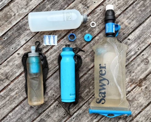 The complete ultralight backpacking water storage and filtration system