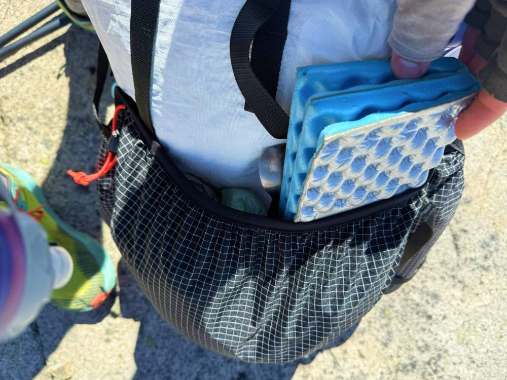 Hyperlite Mountain Gear Southwest 55 2025 review-13 front external pocket of hyperlite mountain gear southwest 55 expanded for 2025