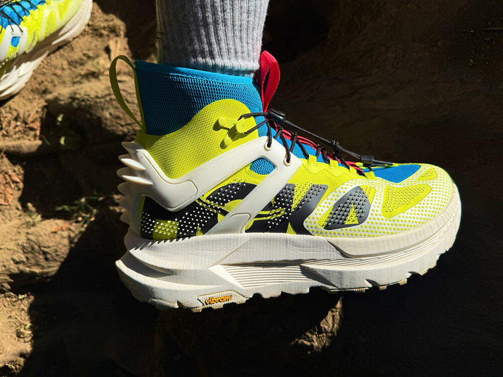 side view of hoka boots