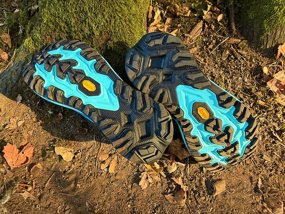 HOKA Mafate 5 review-8 vibram outsoles on hoka mafate 5