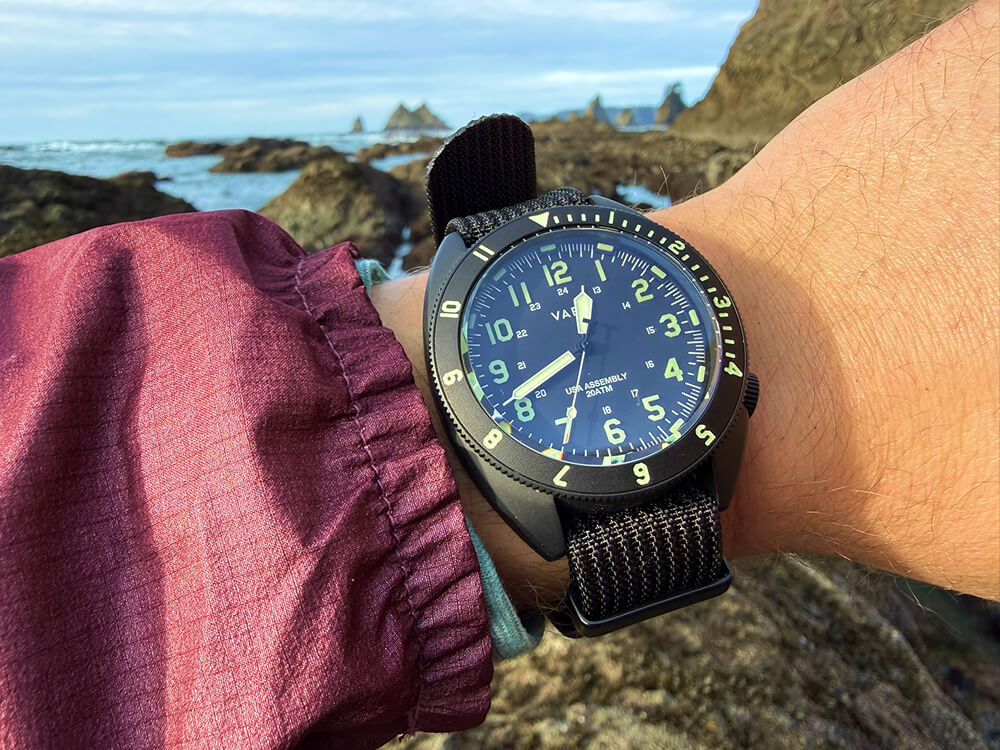 Vaer C4 Watch Review-15 testing on the coast for Vaer C4 Watch Review