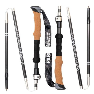 Paria Tri-Fold Carbon Cork Trekking Poles Paria Tri-Fold Carbon Cork Trekking folding z Poles