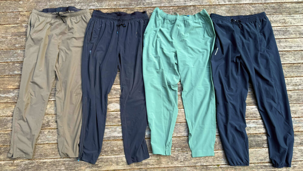 breathable hiking pants-1 4 pairs of running style breathable hiking pants