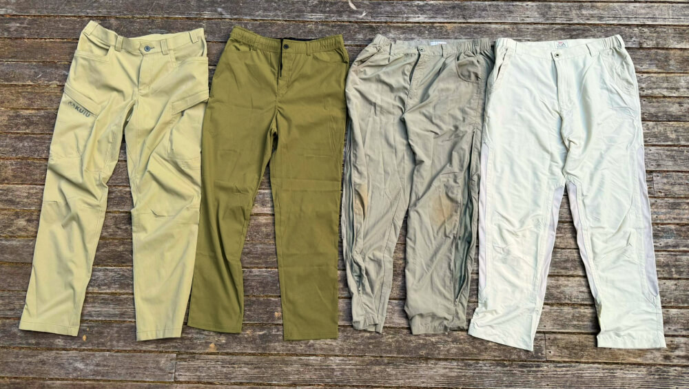 breathable hiking pants 4 pairs of the most breathable hiking pants side by side
