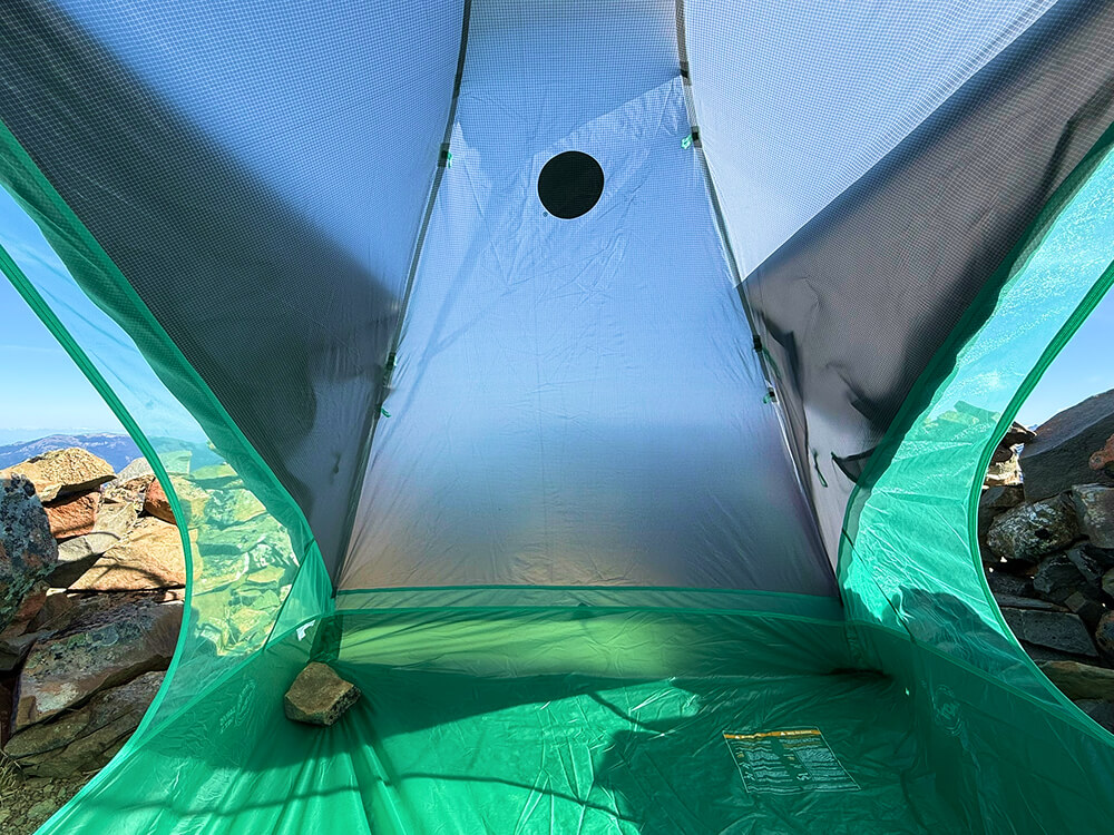 Big Agnes Sarvis VST Review-4 interior single wall head end