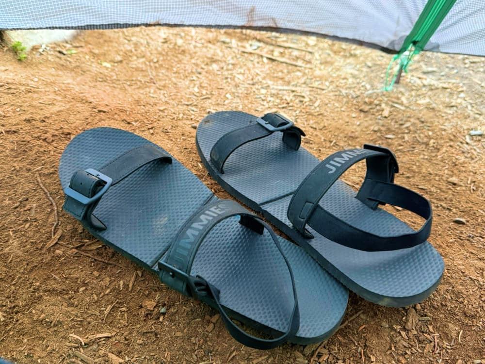 Jimmies Foldable Ultralight Sandals-1 Jimmies Foldable Ultralight Sandals under a vestibule