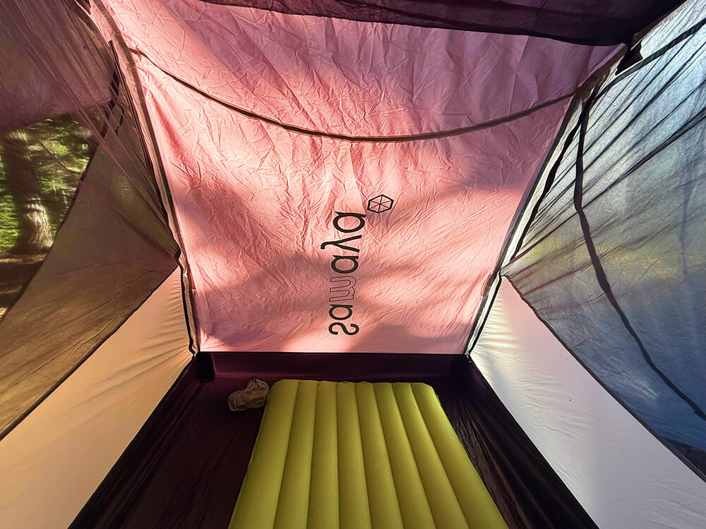 Samaya INSTANT Tent Review-12 inside head end of Samaya INSTANT2