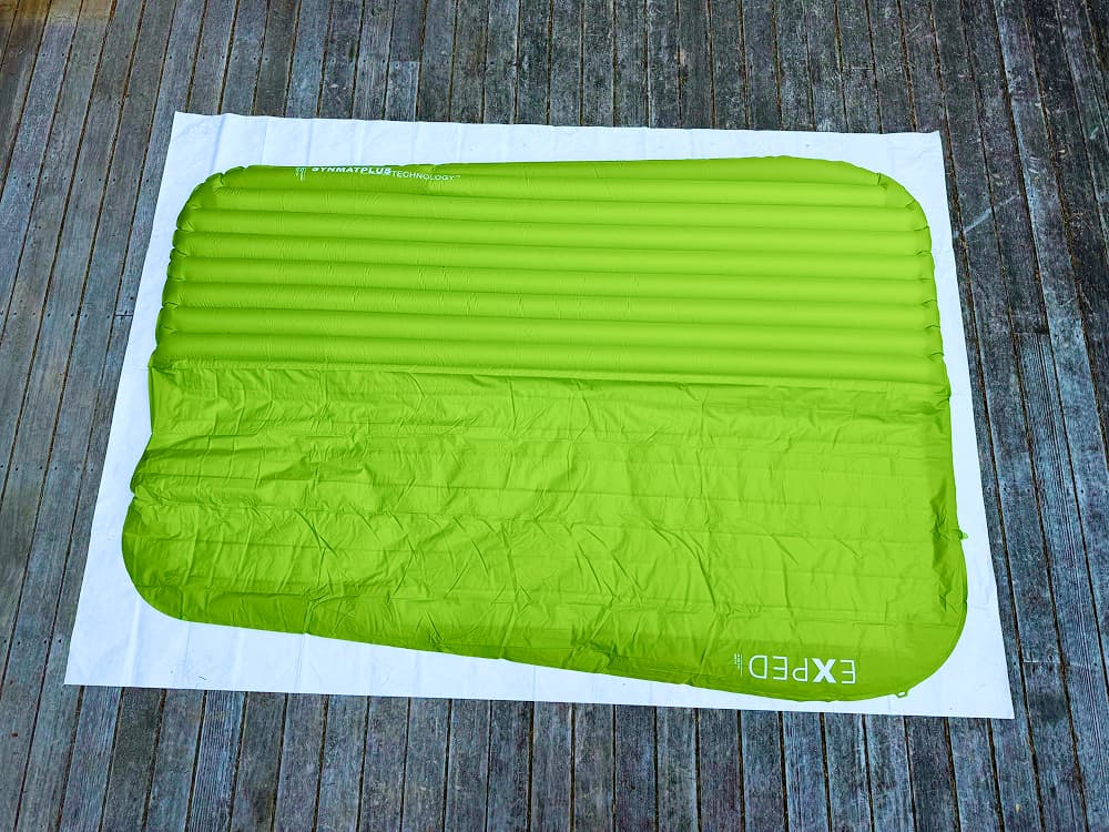 Best Double Sleeping pad Half inflated
