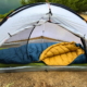 Hyperlite Mountain Gear Mummy Sleeping Bag 20 in a tent